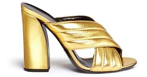 gucci webby mules gold|Gucci Mules .